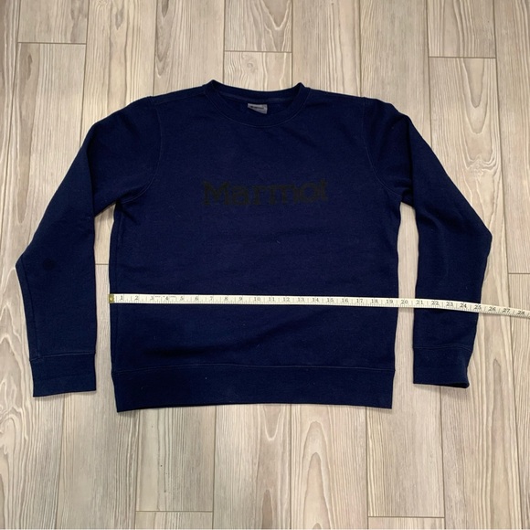 Marmot Navy Crewneck Sweatshirt (Size: Medium) [SLIGHT STAIN ON SLEEVE SEE PICS] - Picture 5 of 9